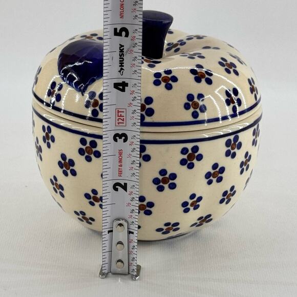 Boleslawiec Polish Ceramic Pottery Apple Baker Roaster Daisy Dots Handmade - Picture 8 of 8